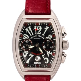 A Franck Muller 'King' Conquistador stainless steel wristwatch no. 456/1000