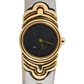 A Bulgari Parentesi 18k gold and stainless steel watch bracelet