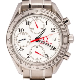 A Omega Speed Master Olympic stainless steel wrist watch