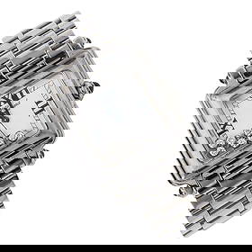 A Chopard Happy sport stainless steel wrist watch: A Chopard Happy sport stainless steel wrist watchThe white dial, with bezel set diamonds in between crystal, black roman hours, blue tone sword hands, within stainless steel case, containing a quartz