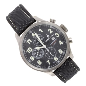 A Zeno Chronograph stainless steel wrist watch