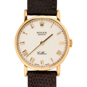 A Rolex Celini 18k gold wrist watch