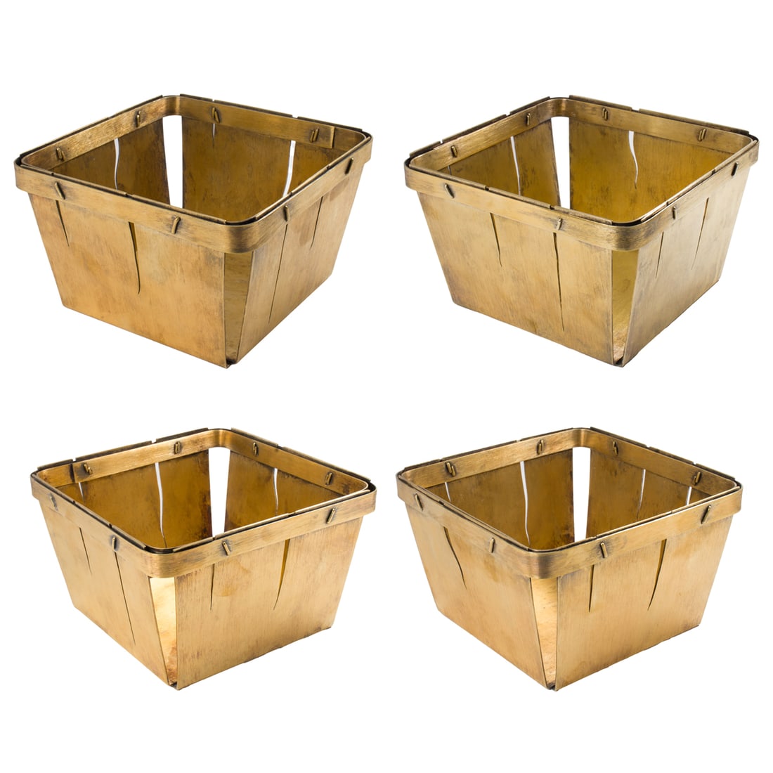A set of four Tiffany & Co. silver-gilt 'strawberry boxes' designed by Van Day Truex (1 of 6)