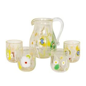 A Laguna-B Murano glass lemonade set