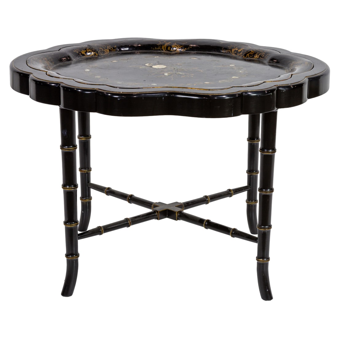 A papier mache tray on stand (1 of 5)