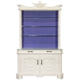 An Ann Getty designed Chinoiserie open cabinet on chest