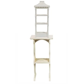 A pagoda display stand in two parts