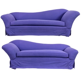 A pair of contemporary recamiers or chaise lounges