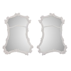 A large pair of faux bois mirrors in the manner of John Dickinson
