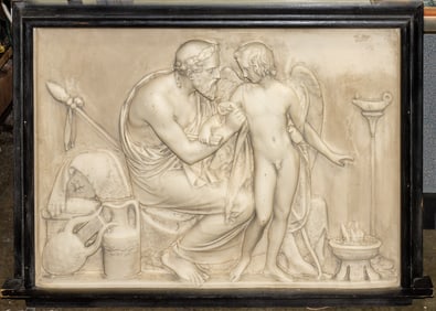 A framed Neoclassical style composition plaque