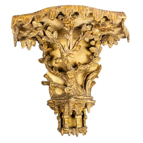 A Rococo giltwood wall bracket