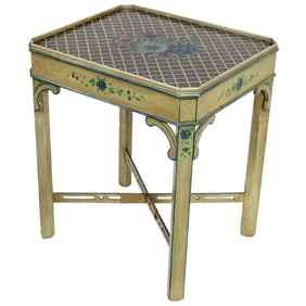 A paint decorated side table