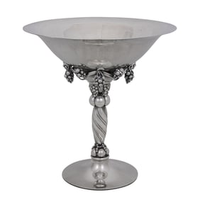 A large Georg Jensen sterling compote