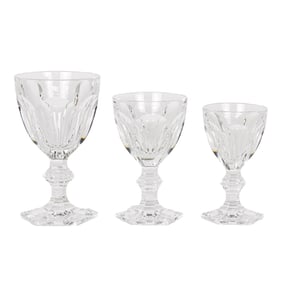 A suite of Baccarat cut glass stemware in the Harcourt 1841 pattern