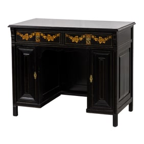 A Herter Brothers Anglo Japanese kneehole desk, circa 1880