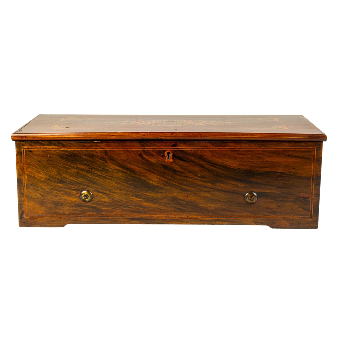 A Swiss inlaid cylinder music box, Nicole Freres (1 of 5)