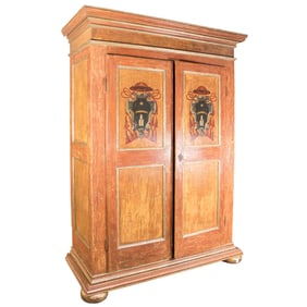 An Italian polychrome decorated cabinet circa 1740