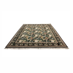 A Pakistani hand made floral carpet,  9' x 12'