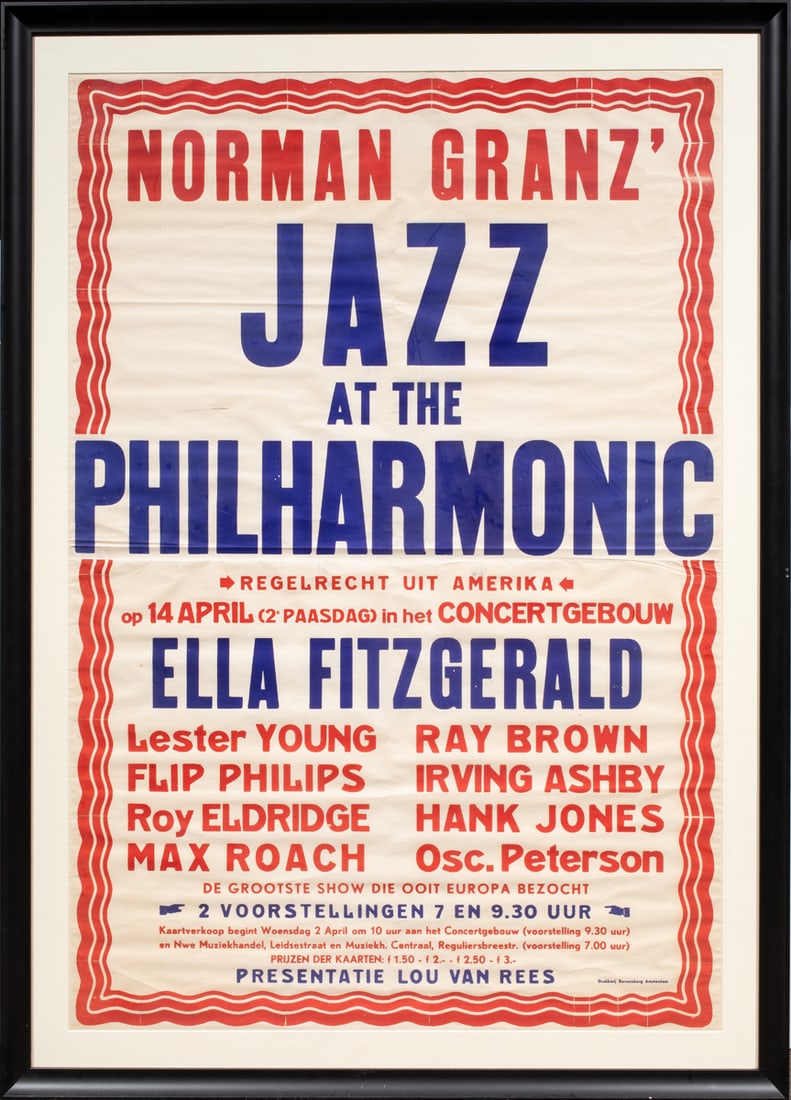 A Norman Granz Jazz at the Philharmonic April 14, 1957 concert in Amsterdam poster (1 of 1)