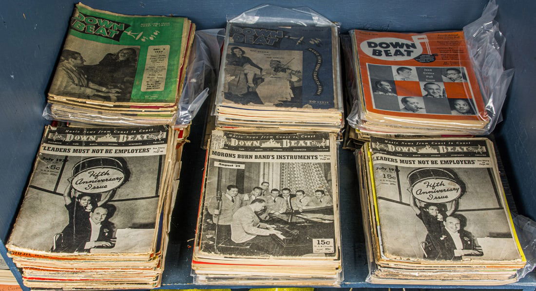 Approximately two hundred copies of Downbeat Magazine, late 1930's - 50's (1 of 1)