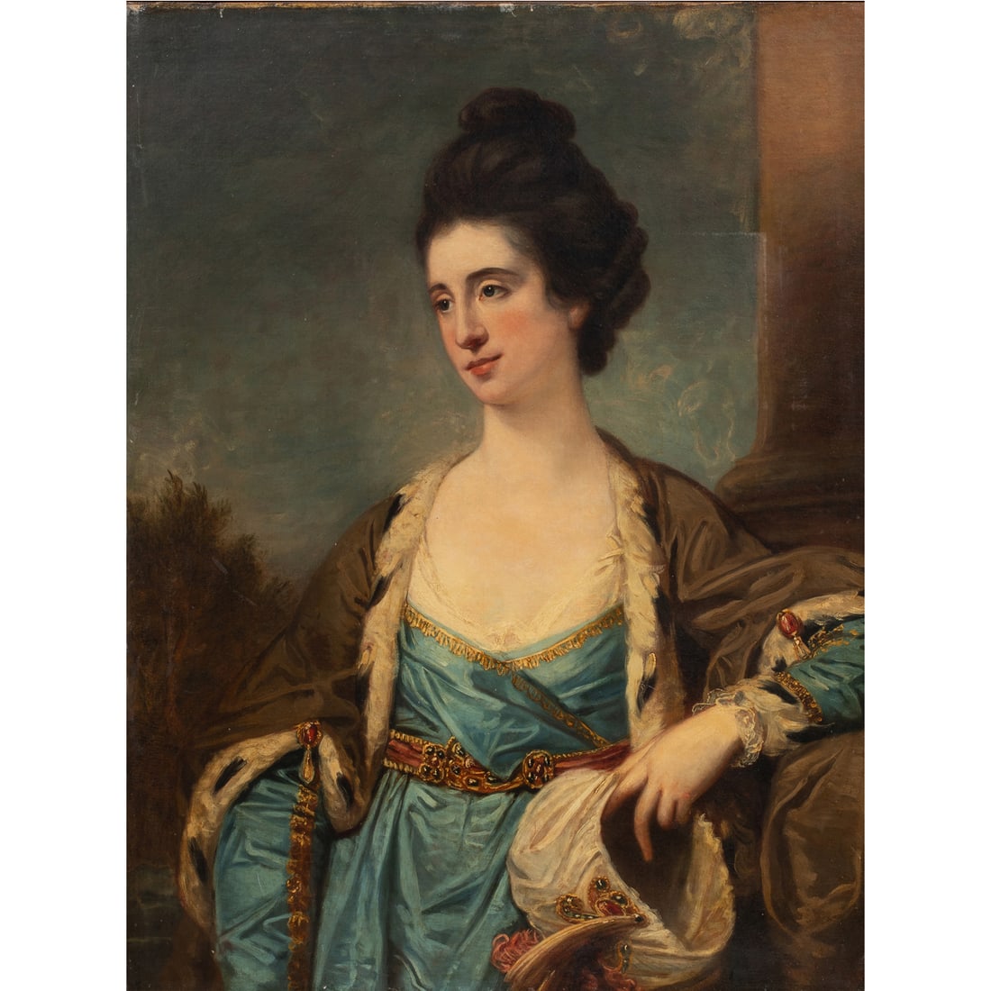 Painting, Rosa Hohenberg/After Francis Cotes: Rosa Hohenberg (German, b.1852)/After Francis Cotes (British, 1726-1770), ”Elizabeth Rushout,” oil on canvas, signed lower right, canvas: 36"h x 27.5"w, overall (with frame): 48.5"h x 39.5