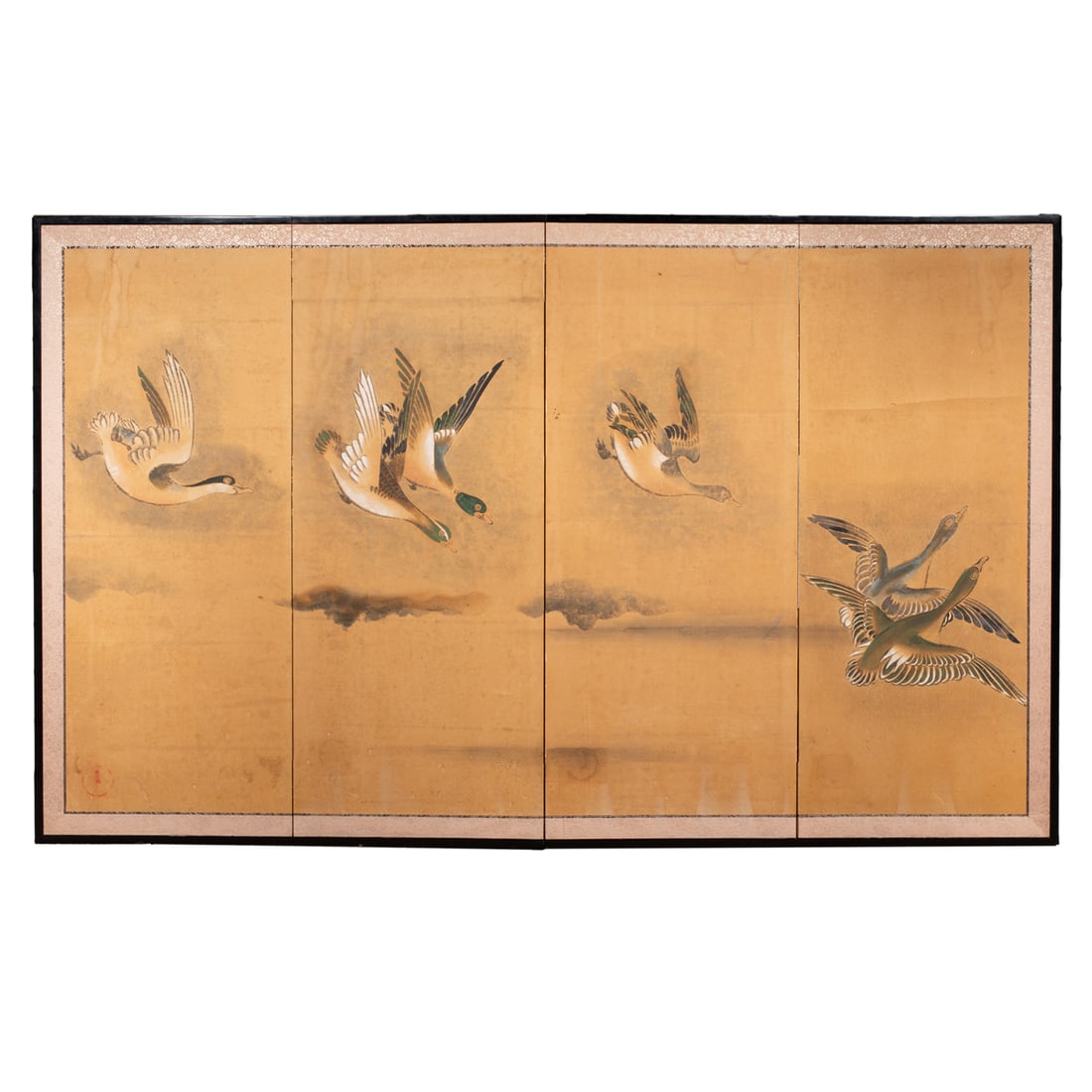 A Japanese four-panel folding screen (1 of 1)