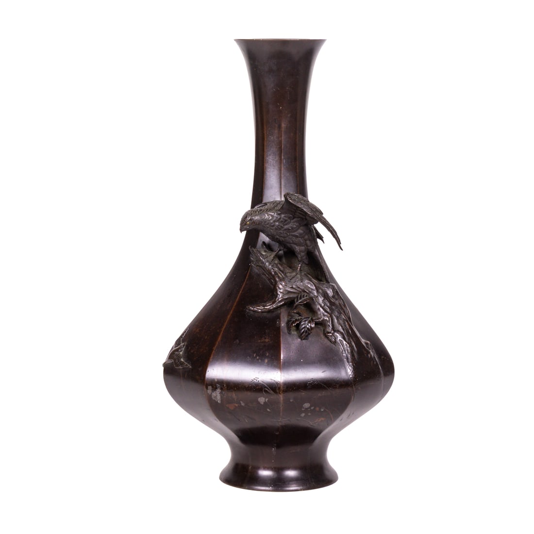 A Japanese bronze 'eagle' vase (1 of 7)