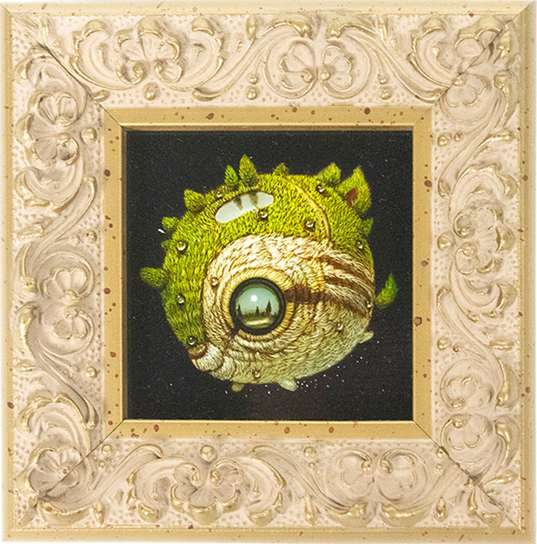 Naoto Hattori (born 1975) - Dunamis 22: Naoto Hattori (born 1975) - Dunamis 22. Acrylic on board, signed on the reverse, dated 2020, framed, 2.75" x 2.75". Provenance: acquired directly from the artist.