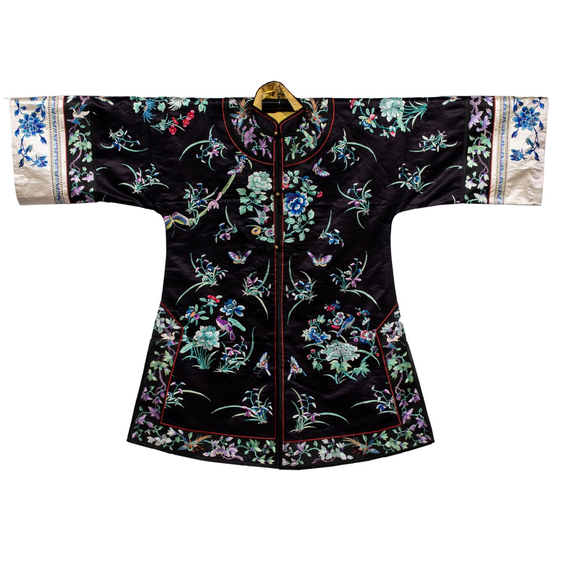 A Chinese embroidered black-ground jacket (1 of 3)