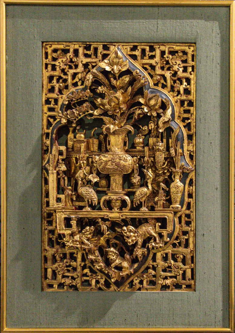 A Chinese gilt lacquered panel (1 of 1)