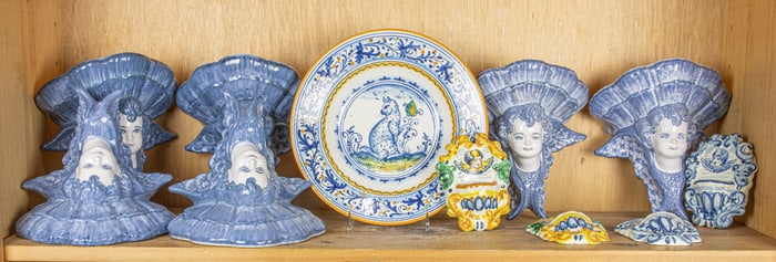 A group of majolica