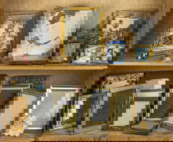 A group of frames including examples by Rosenthal, Linda Levinson, hardstone and faux-leopard