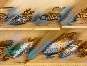 A group of pottery vessels