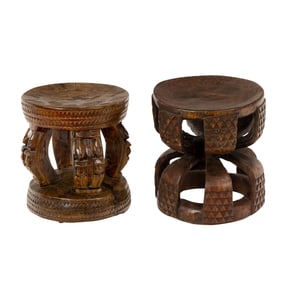 Two African stools