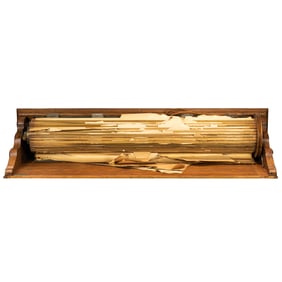 A Victorian rotating wall mount geological map holder circa 1895