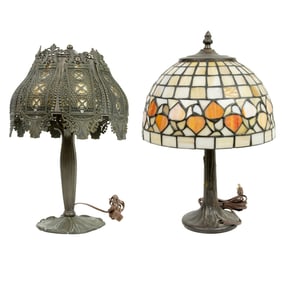 Three table lamps