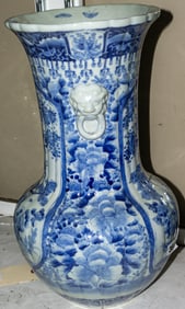 An Imari blue and white vase