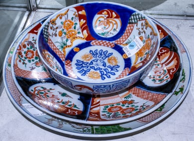 (lot of 3) Imari vessels