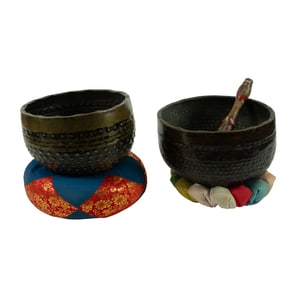 (lot of 2) Japanese bronze small orins