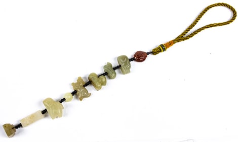 (lot of 9) Chinese jade beads