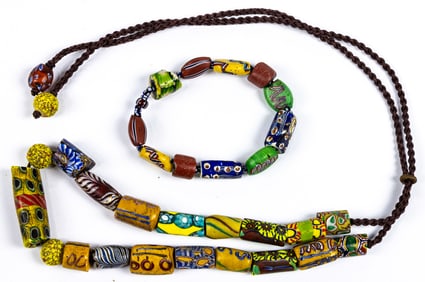 A group of Venetian glass trade beads