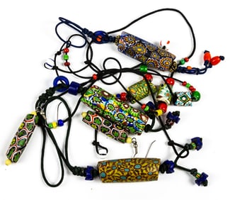 Group of venetian glass trade beads