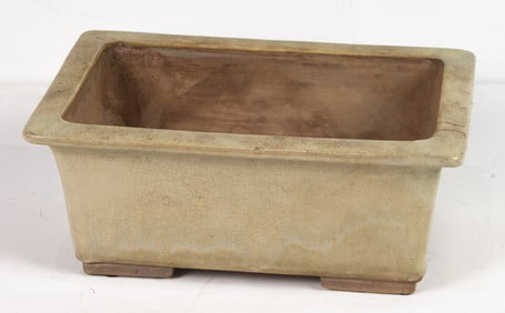 A Chinese crackle-glazed planter