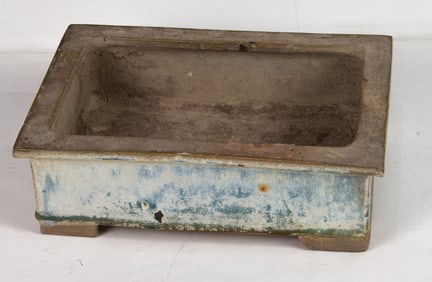 A Chinese lead glazed planter