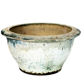 A Chinese lead glazed planter