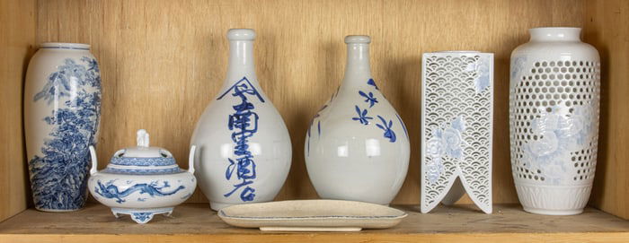 A group of Japanese porcelain articles