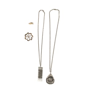 A group of scandinavian sterling silver jewelry