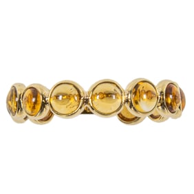 A citrine and 18k gold ring