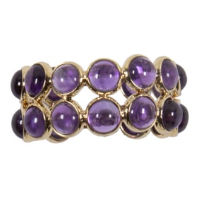An amethyst and 18k gold ring