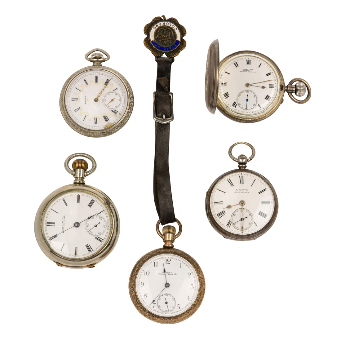 Five silver pocket watches (1 of 2)